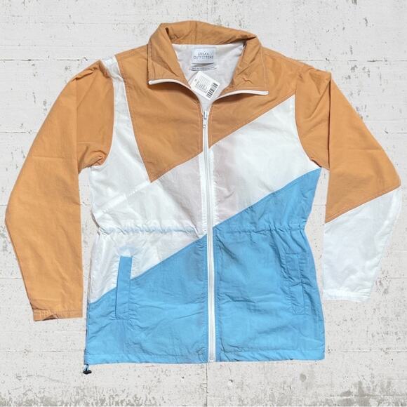 NWT Women's Urban Outfitters Austen Colorblock Windbreaker Jacket Size XS - Picture 2 of 14